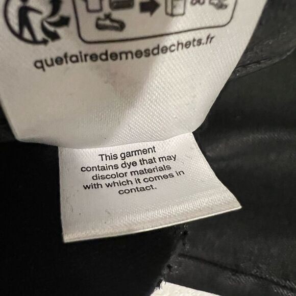 Anthropologie Pilcro Women's Yaya Coated Mid- Rise Crop Flare Jeans Black Sz 31 - Picture 13 of 15